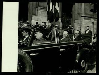 Giovanni Gronchi partecipa alla celebrazione del Cinquantenario del traforo del Sempione (1906-1956)