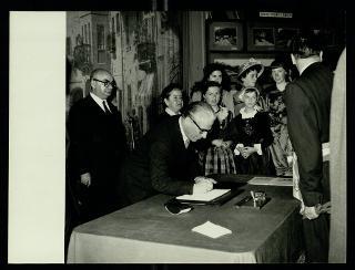 Giovanni Gronchi partecipa alla celebrazione del Cinquantenario del traforo del Sempione (1906-1956)