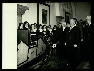 Giovanni Gronchi partecipa alla celebrazione del Cinquantenario del traforo del Sempione (1906-1956)