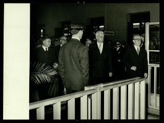 Giovanni Gronchi partecipa alla celebrazione del Cinquantenario del traforo del Sempione (1906-1956)