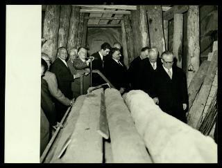 Giovanni Gronchi partecipa alla celebrazione del Cinquantenario del traforo del Sempione (1906-1956)