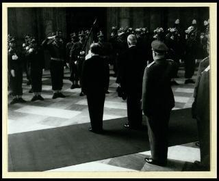 Giovanni Gronchi partecipa alla celebrazione del Cinquantenario del traforo del Sempione (1906-1956)