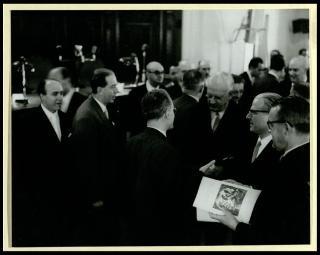 Giovanni Gronchi partecipa alla celebrazione del Cinquantenario del traforo del Sempione (1906-1956)