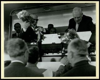 Giovanni Gronchi partecipa alla celebrazione del Cinquantenario del traforo del Sempione (1906-1956)