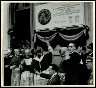 Giovanni Gronchi partecipa alla celebrazione del Cinquantenario del traforo del Sempione (1906-1956)