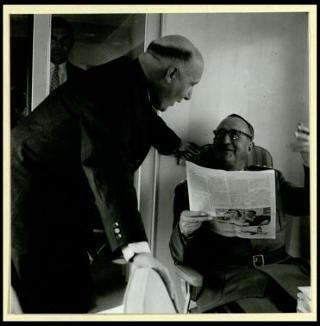 Giovanni Gronchi partecipa alla celebrazione del Cinquantenario del traforo del Sempione (1906-1956)