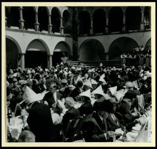 Giovanni Gronchi partecipa alla celebrazione del Cinquantenario del traforo del Sempione (1906-1956)