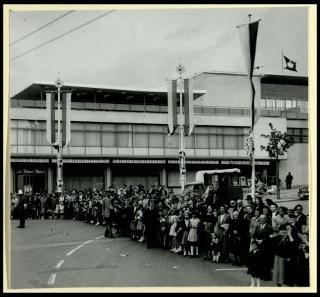 Giovanni Gronchi partecipa alla celebrazione del Cinquantenario del traforo del Sempione (1906-1956)