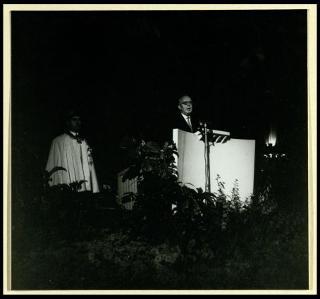 Giovanni Gronchi partecipa alla celebrazione del Cinquantenario del traforo del Sempione (1906-1956)