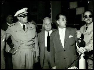 Giovanni Gronchi partecipa alla rassegna internazionale elettronica, nucleare e teleradiocinematografica tenutasi al Palazzo dei Congressi di Roma EUR dal 28 giugno al 15 luglio 1956