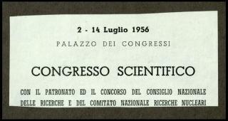 Giovanni Gronchi partecipa alla rassegna internazionale elettronica, nucleare e teleradiocinematografica tenutasi al Palazzo dei Congressi di Roma EUR dal 28 giugno al 15 luglio 1956