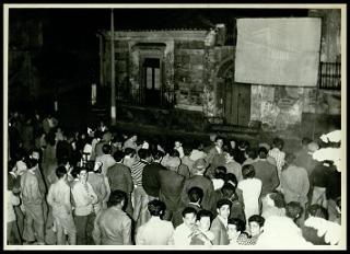 Proiezioni con il cinemobile nel 1956