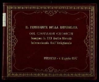 Giovanni Gronchi inaugura la XXI mostra mercato internazionale dell'artigianato a Firenze