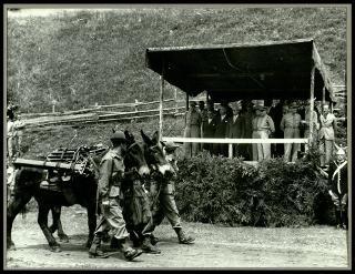 Giovanni Gronchi a Brunico visita i reparti che partecipano alle grandi manovre alpine "Latemar 2"