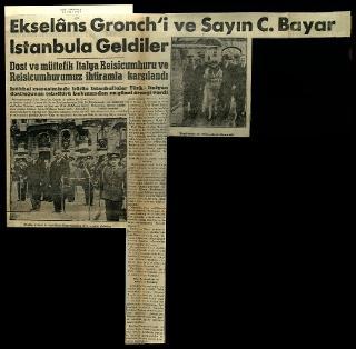 Ritagli di giornali della stampa turca sul viaggio di Gronchi ad Ankara ed Istanbul