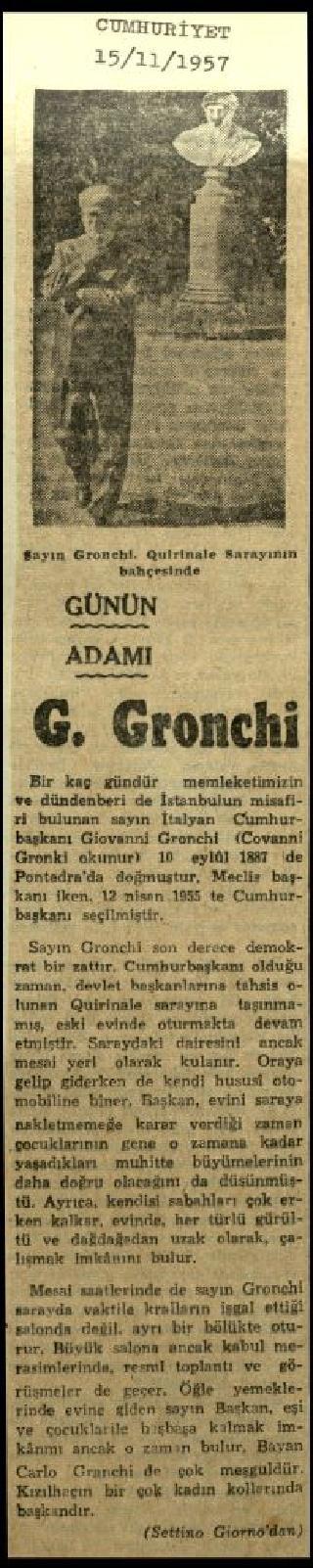 Ritagli di giornali della stampa turca sul viaggio di Gronchi ad Ankara ed Istanbul