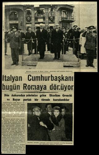 Ritagli di giornali della stampa turca sul viaggio di Gronchi ad Ankara ed Istanbul