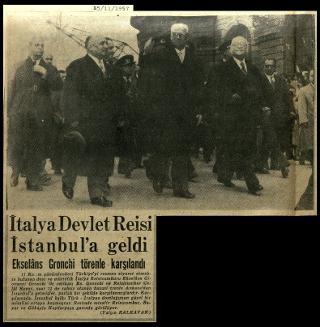 Ritagli di giornali della stampa turca sul viaggio di Gronchi ad Ankara ed Istanbul