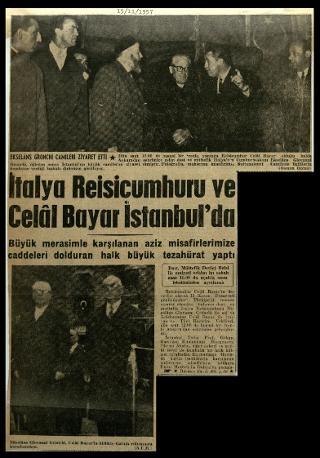 Ritagli di giornali della stampa turca sul viaggio di Gronchi ad Ankara ed Istanbul