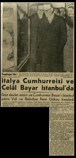 Ritagli di giornali della stampa turca sul viaggio di Gronchi ad Ankara ed Istanbul