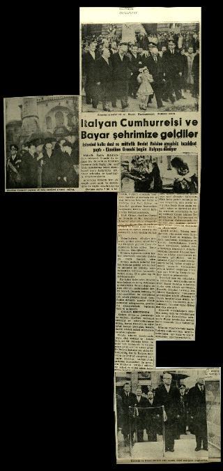 Ritagli di giornali della stampa turca sul viaggio di Gronchi ad Ankara ed Istanbul