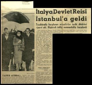 Ritagli di giornali della stampa turca sul viaggio di Gronchi ad Ankara ed Istanbul