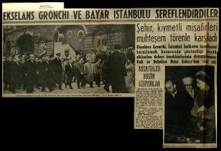 Ritagli di giornali della stampa turca sul viaggio di Gronchi ad Ankara ed Istanbul