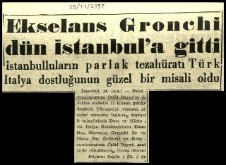 Ritagli di giornali della stampa turca sul viaggio di Gronchi ad Ankara ed Istanbul