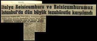 Ritagli di giornali della stampa turca sul viaggio di Gronchi ad Ankara ed Istanbul