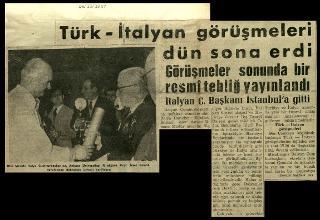 Ritagli di giornali della stampa turca sul viaggio di Gronchi ad Ankara ed Istanbul