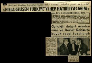 Ritagli di giornali della stampa turca sul viaggio di Gronchi ad Ankara ed Istanbul