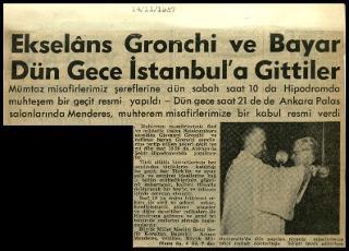 Ritagli di giornali della stampa turca sul viaggio di Gronchi ad Ankara ed Istanbul