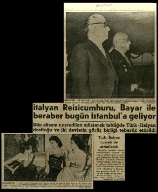 Ritagli di giornali della stampa turca sul viaggio di Gronchi ad Ankara ed Istanbul