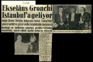 Ritagli di giornali della stampa turca sul viaggio di Gronchi ad Ankara ed Istanbul