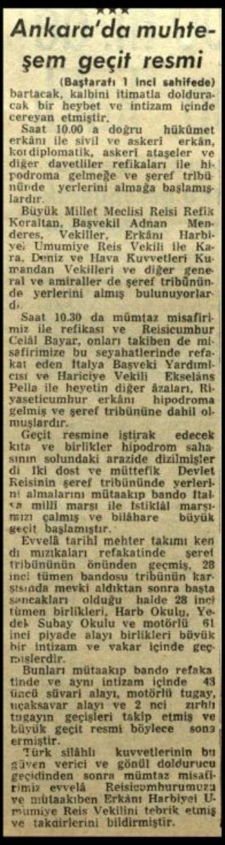 Ritagli di giornali della stampa turca sul viaggio di Gronchi ad Ankara ed Istanbul