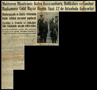 Ritagli di giornali della stampa turca sul viaggio di Gronchi ad Ankara ed Istanbul