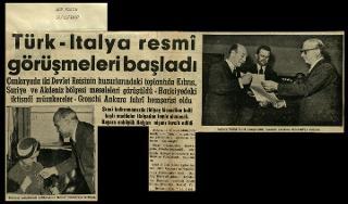 Ritagli di giornali della stampa turca sul viaggio di Gronchi ad Ankara ed Istanbul