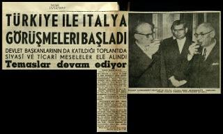 Ritagli di giornali della stampa turca sul viaggio di Gronchi ad Ankara ed Istanbul