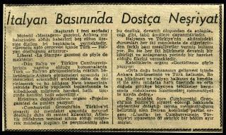Ritagli di giornali della stampa turca sul viaggio di Gronchi ad Ankara ed Istanbul