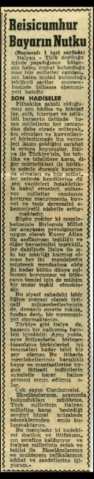 Ritagli di giornali della stampa turca sul viaggio di Gronchi ad Ankara ed Istanbul