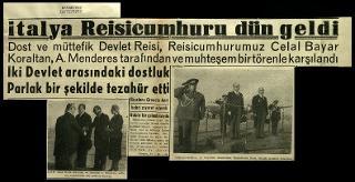 Ritagli di giornali della stampa turca sul viaggio di Gronchi ad Ankara ed Istanbul