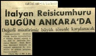 Ritagli di giornali della stampa turca sul viaggio di Gronchi ad Ankara ed Istanbul