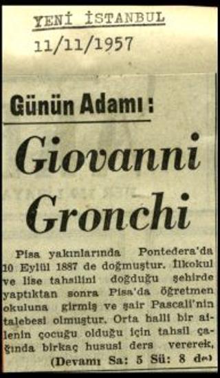 Ritagli di giornali della stampa turca sul viaggio di Gronchi ad Ankara ed Istanbul