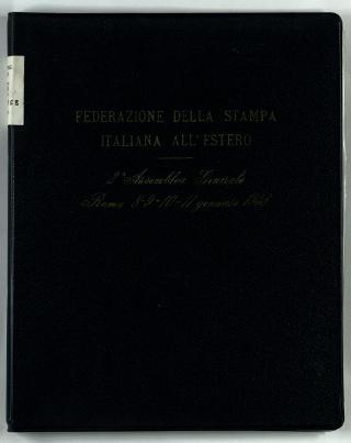 L'Assemblea generale della Federazione della stampa italiana all'estero a Roma dell'8-11 gennaio 1958
