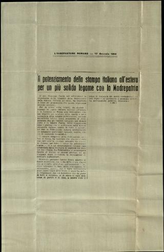 L'Assemblea generale della Federazione della stampa italiana all'estero a Roma dell'8-11 gennaio 1958