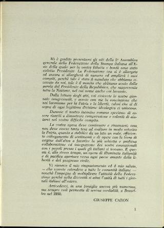 L'Assemblea generale della Federazione della stampa italiana all'estero a Roma dell'8-11 gennaio 1958