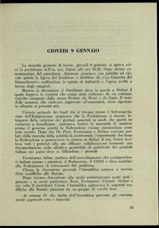 L'Assemblea generale della Federazione della stampa italiana all'estero a Roma dell'8-11 gennaio 1958