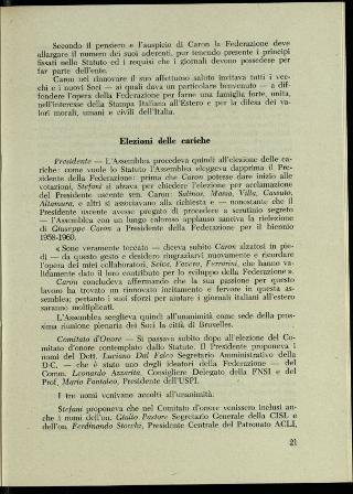 L'Assemblea generale della Federazione della stampa italiana all'estero a Roma dell'8-11 gennaio 1958