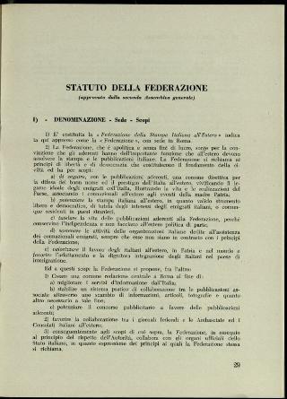 L'Assemblea generale della Federazione della stampa italiana all'estero a Roma dell'8-11 gennaio 1958