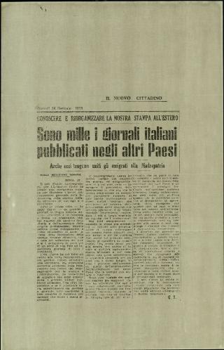 L'Assemblea generale della Federazione della stampa italiana all'estero a Roma dell'8-11 gennaio 1958